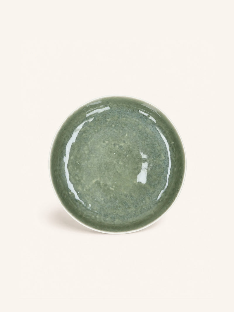 SPIRO - diep bord - porselein - DIA 24 x H 5,5 cm - celadon