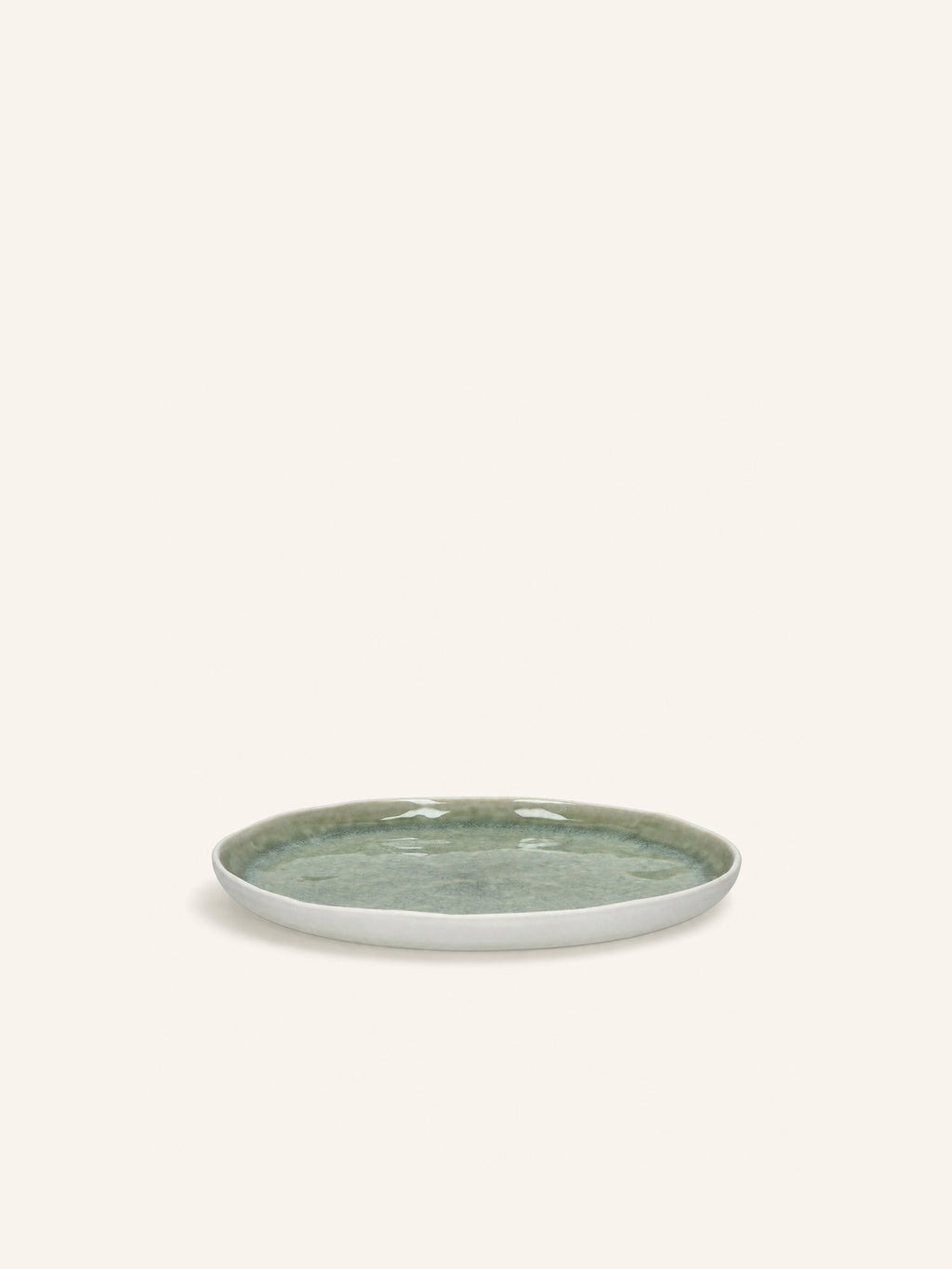 SPIRO - dessert plate - porcelain - DIA 21 cm x H 1,5 cm - celadon