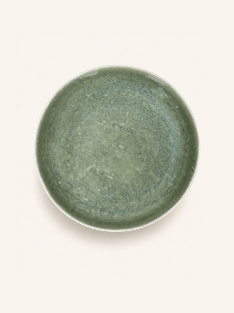 SPIRO - diep bord - porselein - DIA 20,5 x H 5 cm - celadon