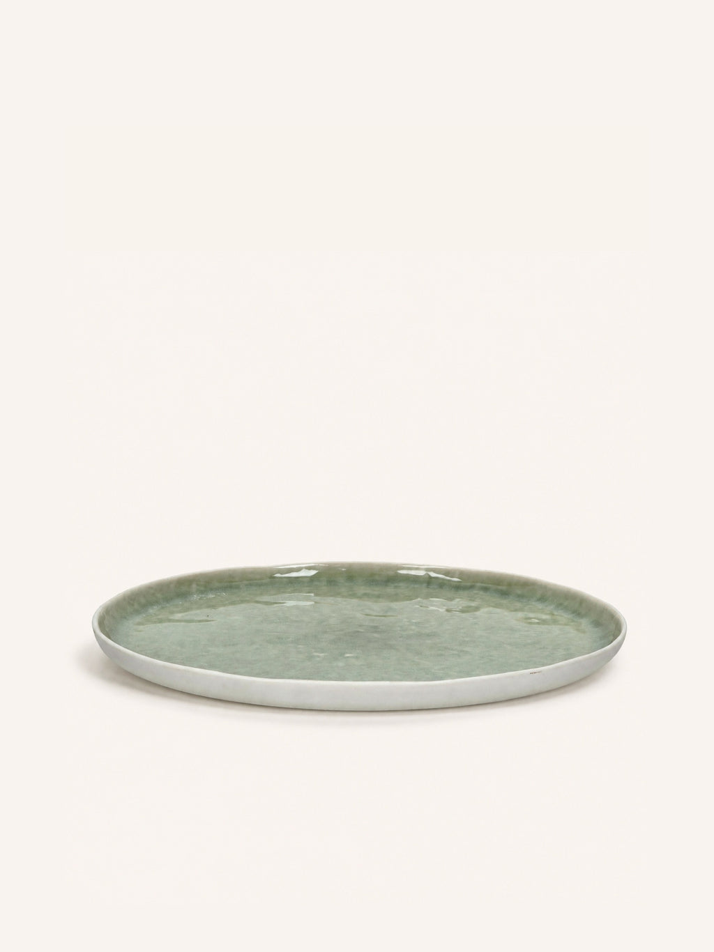 SPIRO - piatto piano - porcellana - DIA 27 cm x H 1,5 cm - celadon