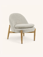 COCOON - loungestoel - bouclé - L 62,5 x W 70,5 x H 72,5 cm - gebroken wit