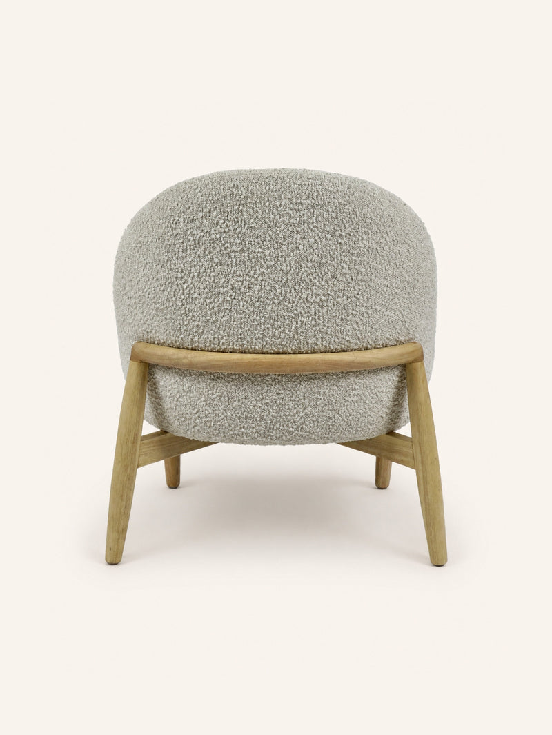 COCOON - lounge chair - bouclé - L 62,5 x W 70,5 x H 72,5 cm - off-white