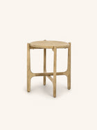 CABANE - table d'appoint - bois de manguier - DIA 45 x H 50 cm - naturel