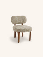 BRINDISI - loungestoel - acacia hout - L 57,5 x W 62,5 x H 70 cm - beige