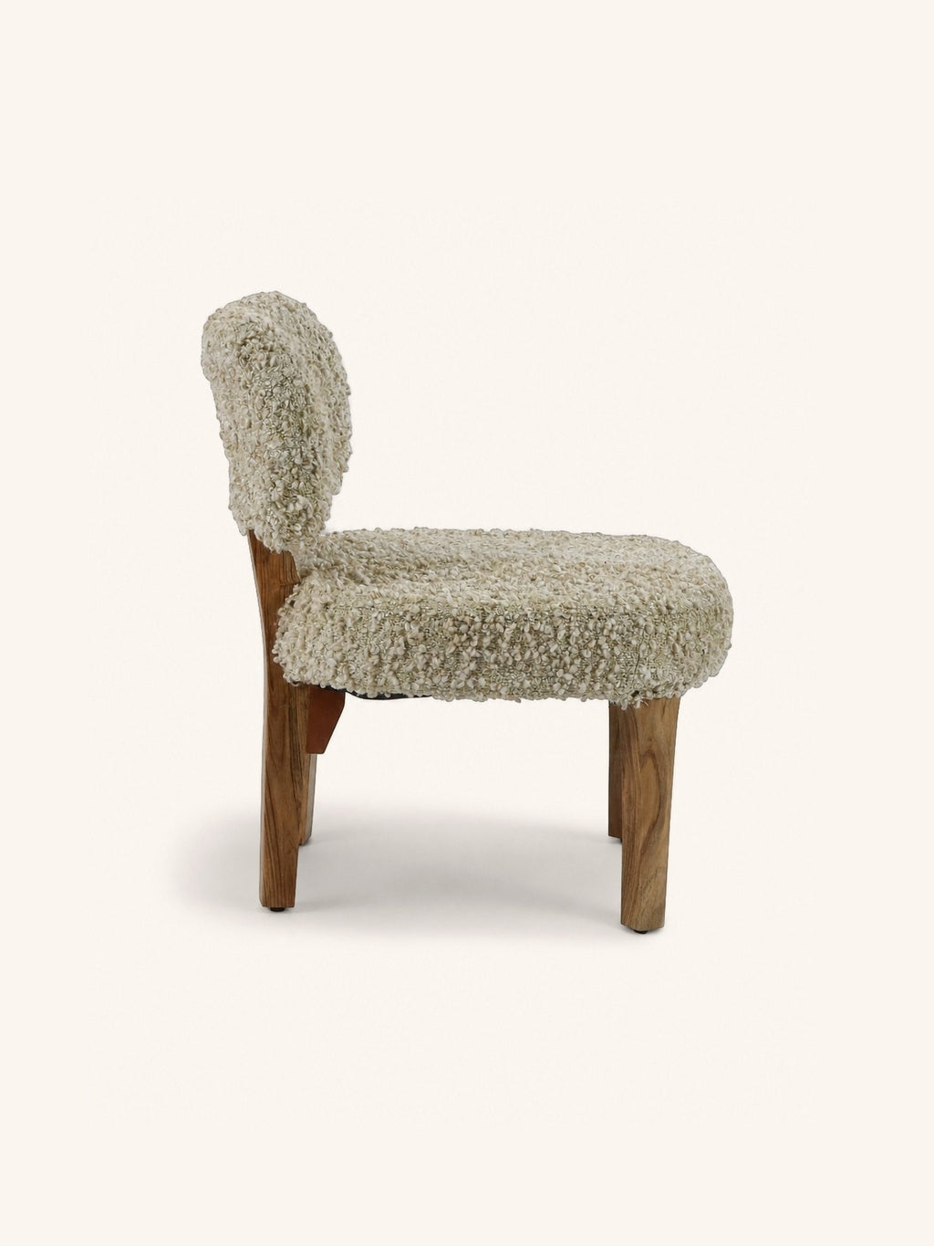 BRINDISI - loungestoel - acacia hout - L 57,5 x W 62,5 x H 70 cm - beige
