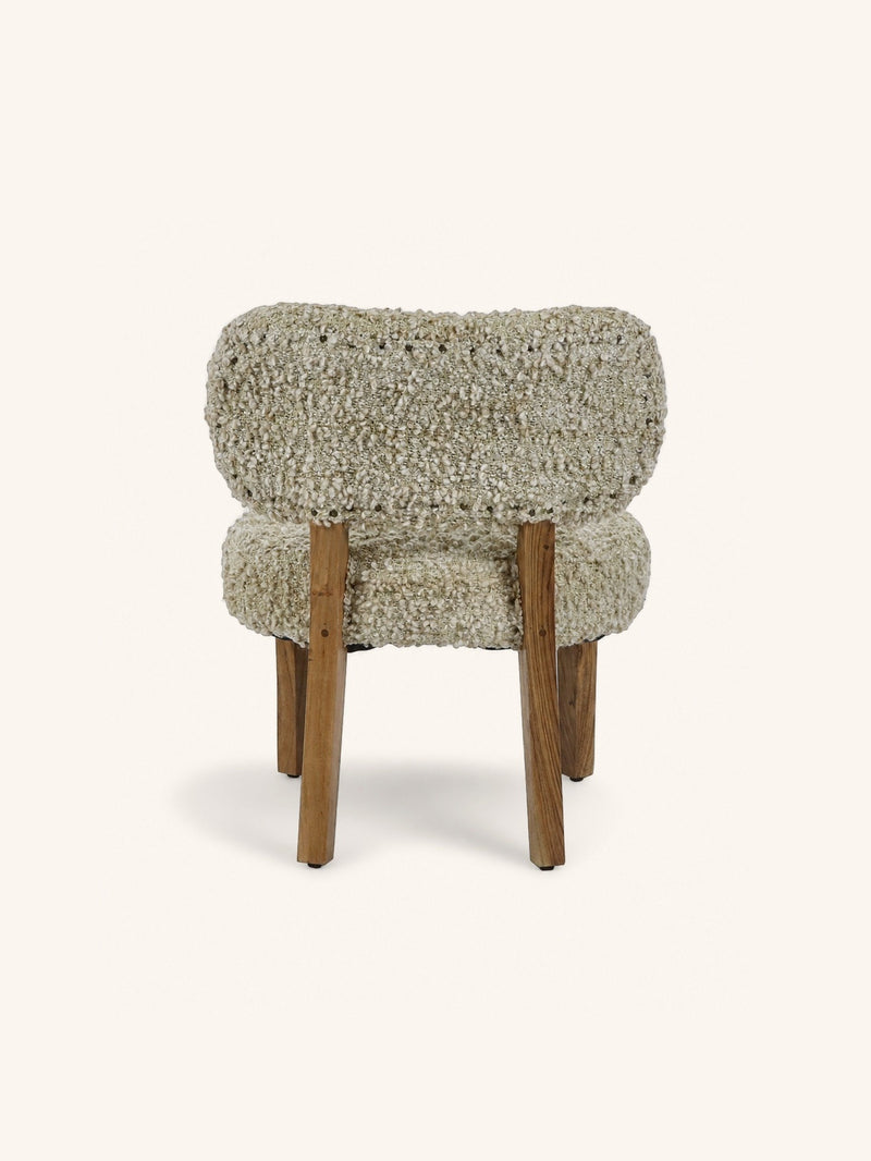 BRINDISI - lounge chair - acacia wood - L 57,5 x W 62,5 x H 70 cm - beige