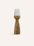 ARBRE - lantern/vase - mango wood - DIA 22 x H 82 cm - natural