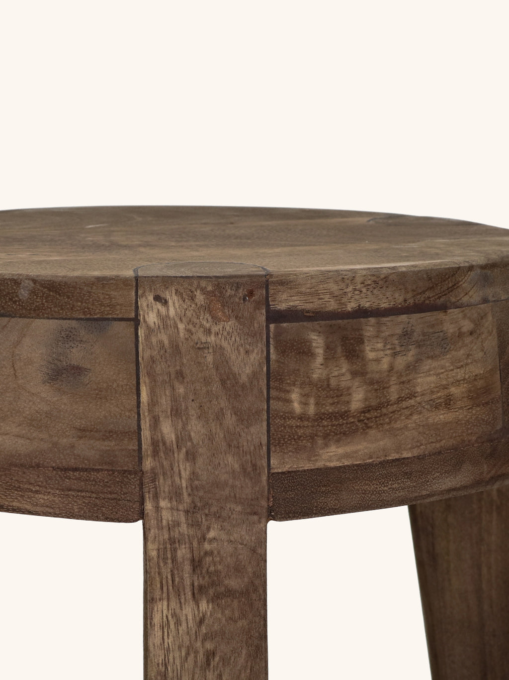PABLO - krukje/bijzettafel - mango hout - DIA 38 x H 31 cm - bruin