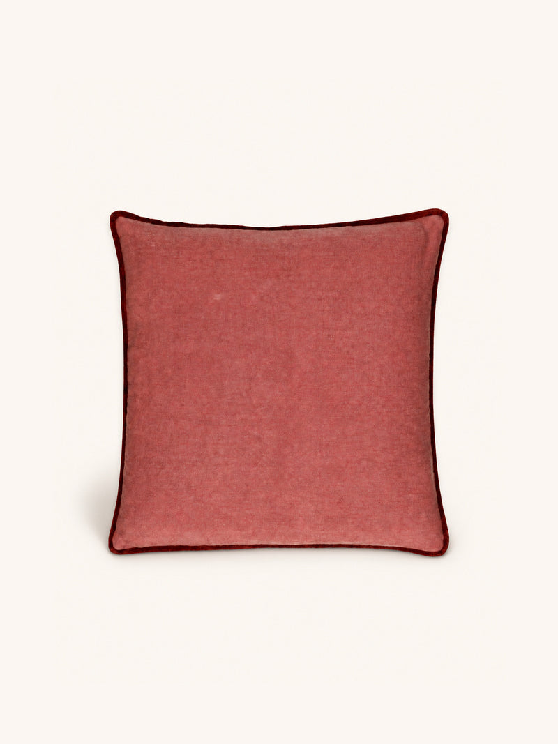 ALPHA OPPOSITES - cushion - linen - L 45 x W 45 cm - raspberry