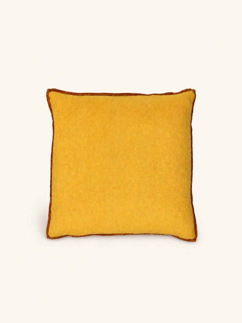 ALPHA OPPOSITES - cushion - linen - L 45 x W 45 cm - yellow