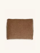 ALPHA BORDERS - Kissen - Leinen - L 60 x W 40 cm - Kaffee