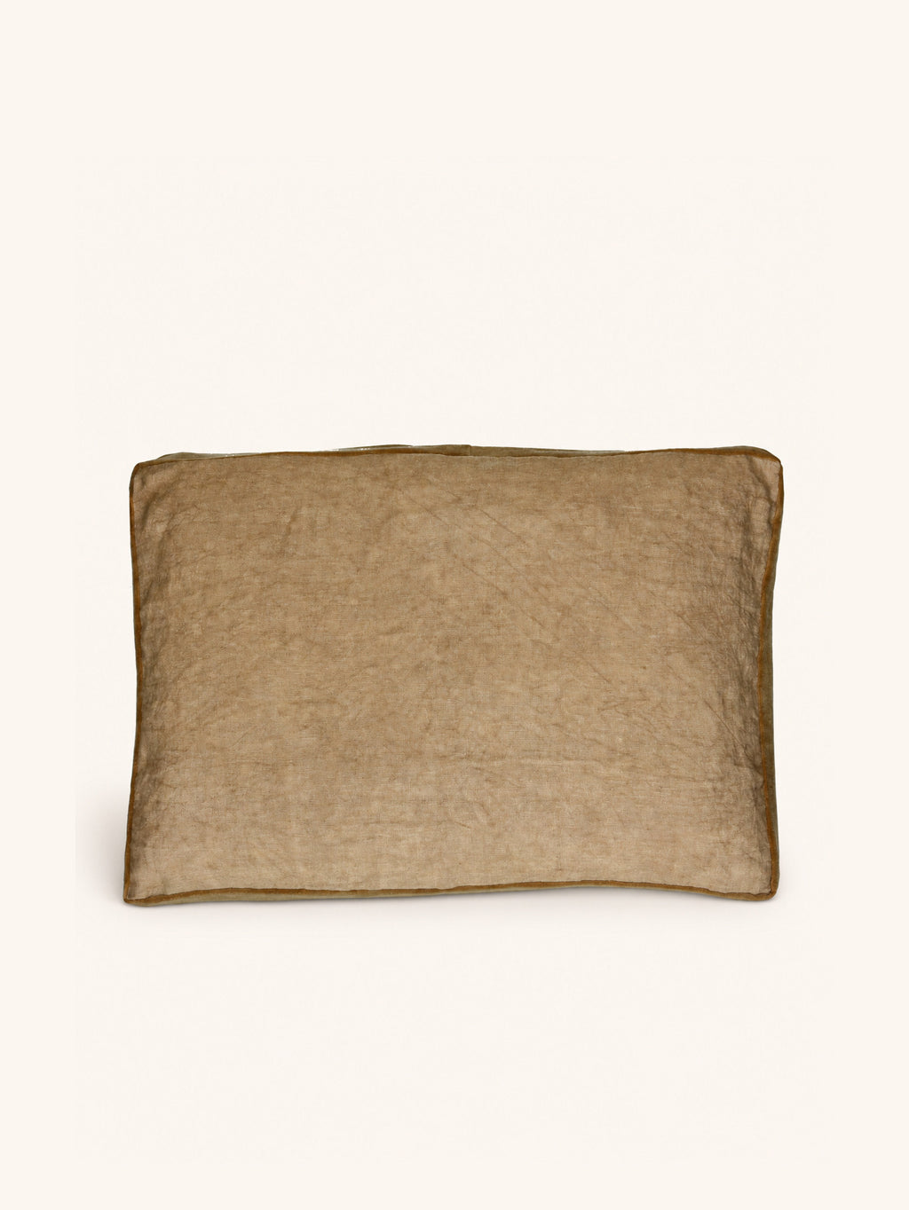 ALPHA BORDERS - Kissen - Leinen - L 60 x W 40 cm - Ocker