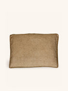 ALPHA BORDERS - Kissen - Leinen - L 60 x W 40 cm - Ocker