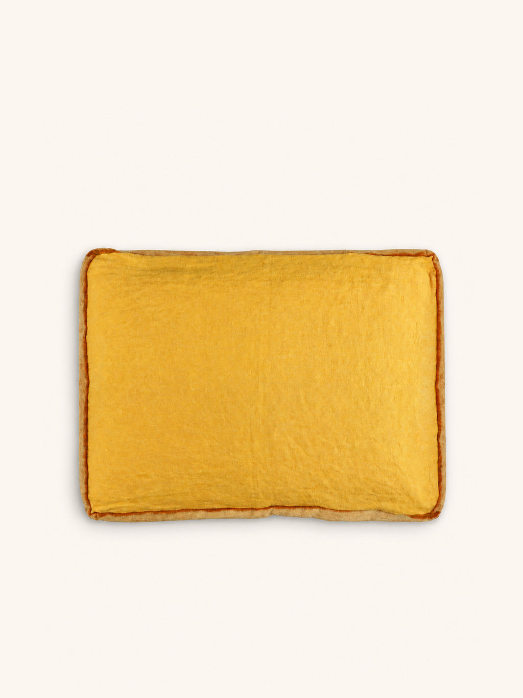 ALPHA BORDERS - coussin - lin - L 60 x W 40 cm - jaune