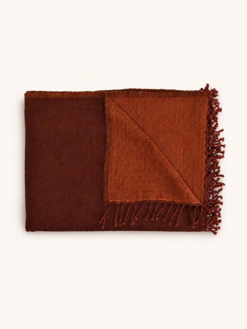 MERINO - throw - merino wool - L 220 x W 150 cm - brown