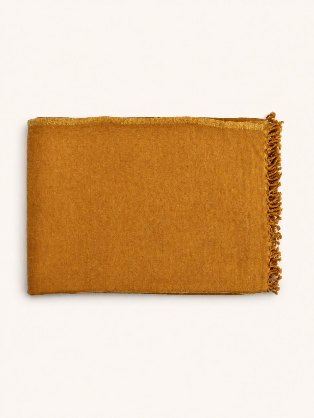 MERINO - throw - merino wool - L 220 x W 150 cm - curry