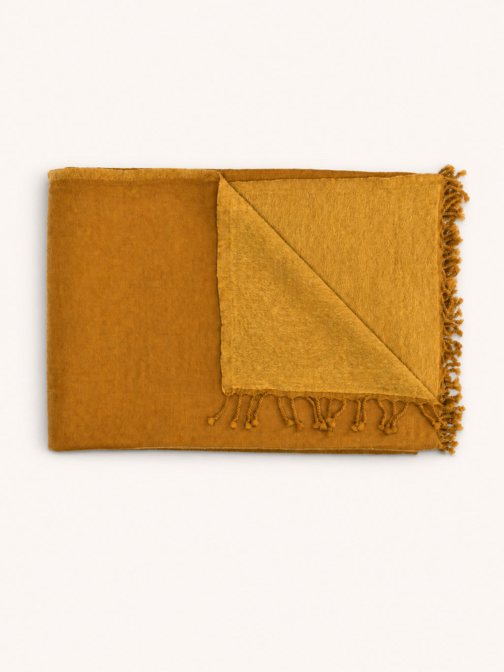 MERINO - throw - merino wool - L 220 x W 150 cm - curry