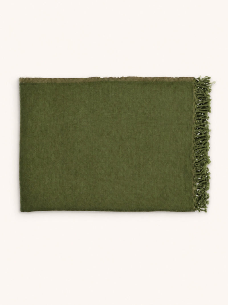 MERINO - throw - merino wool - L 220 x W 150 cm - light green