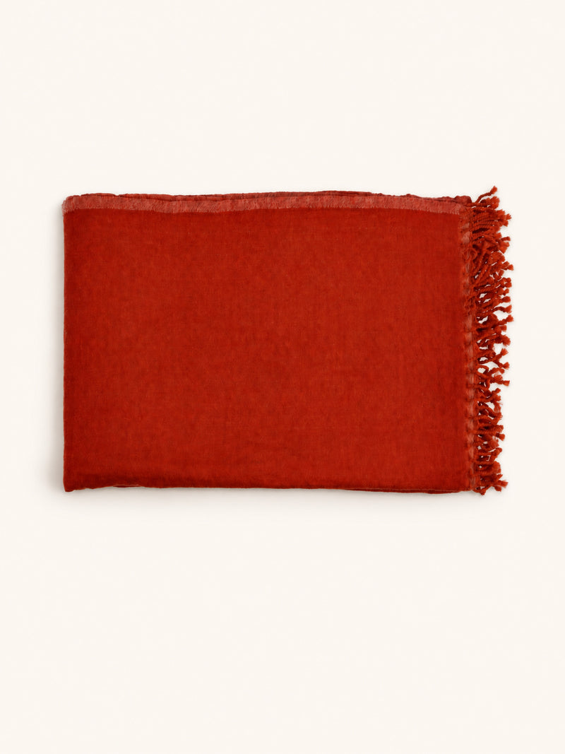 MERINO - throw - merino wool - L 220 x W 150 cm - paprika