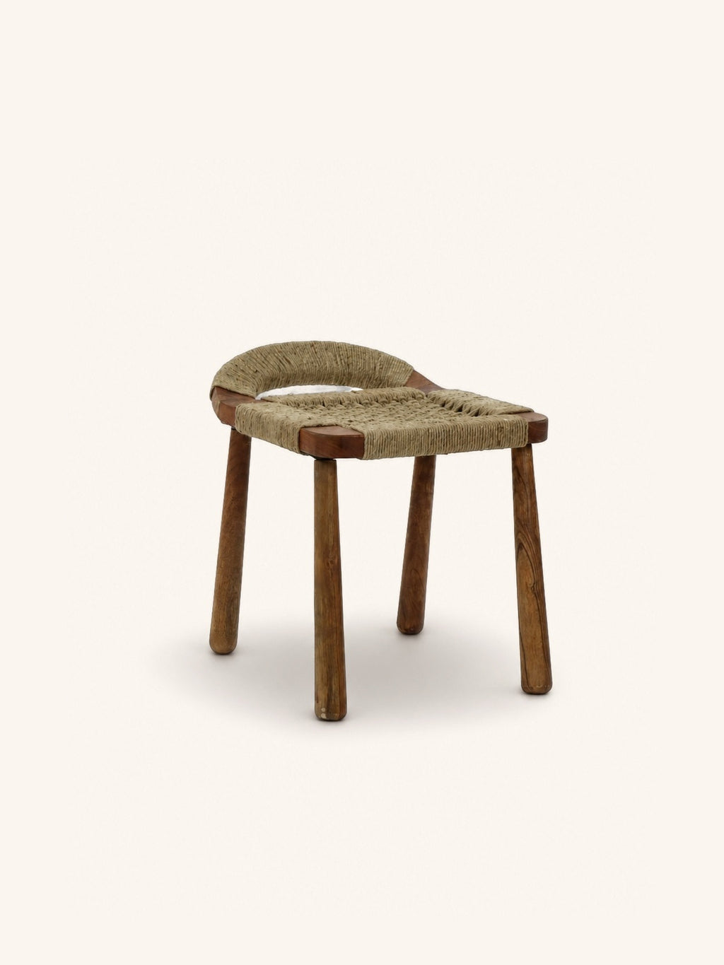 GINKGO - zitkruk - acacia hout - L 41 x w 50 x H 50 cm - walnoot