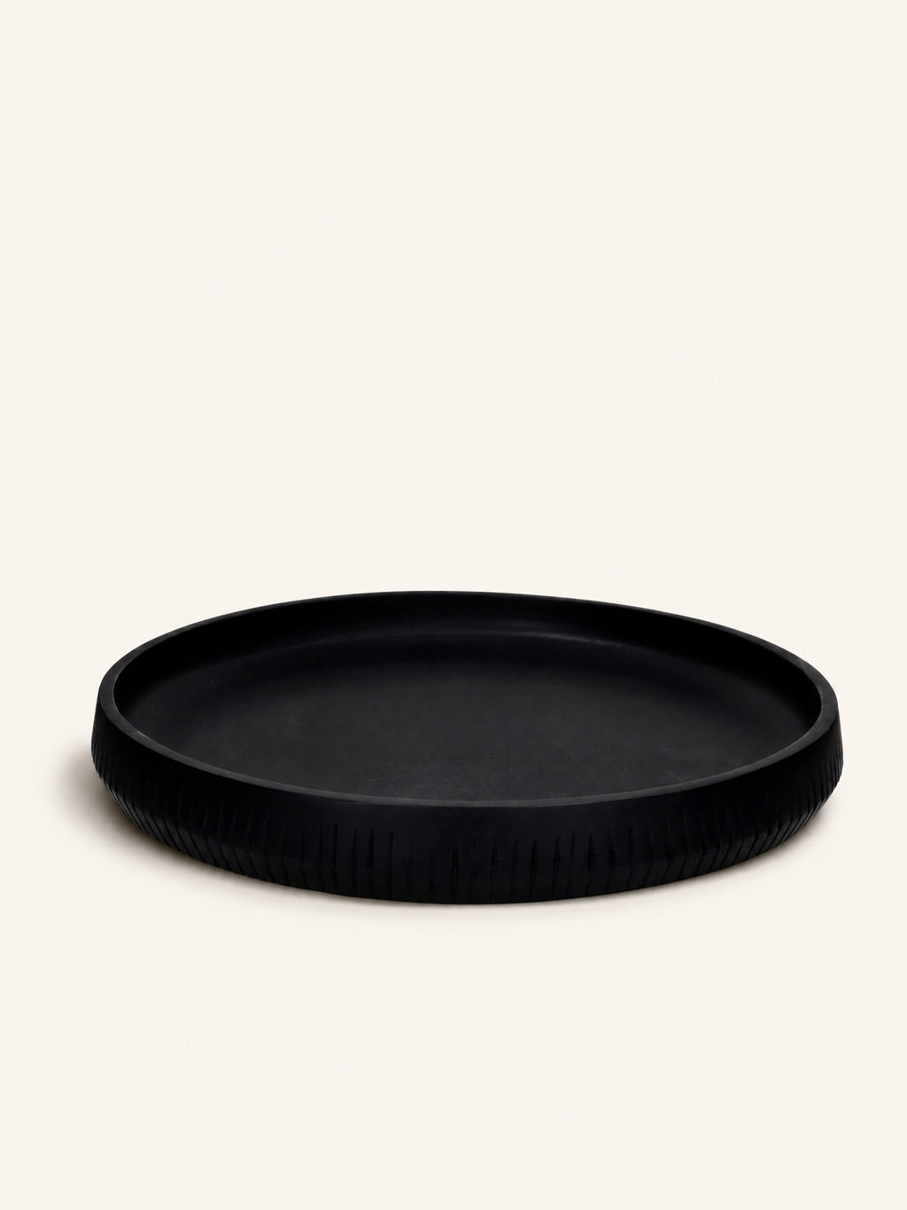 ONYX - Teller - Mangoholz - DIA 50 x H 6 cm - Schwarz