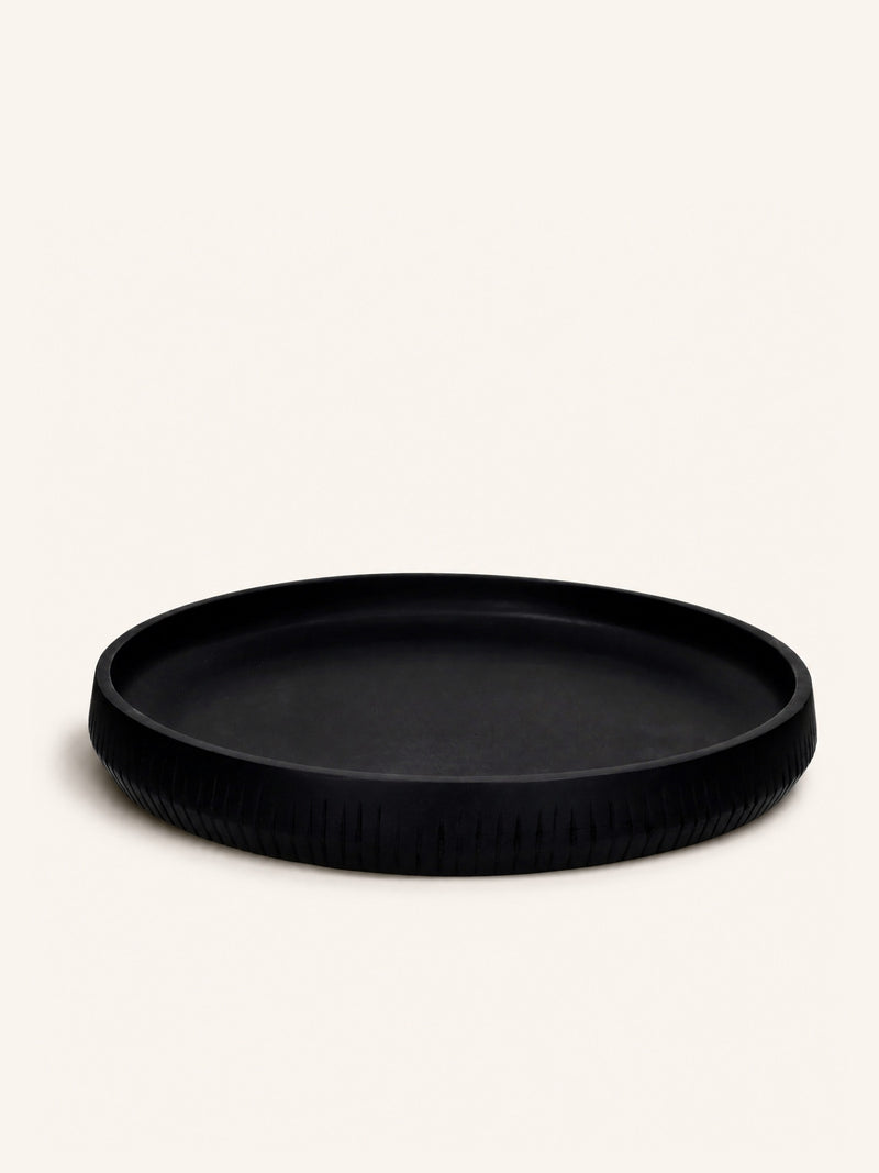 ONYX - platter - mango wood - DIA 50 x H 6 cm - black
