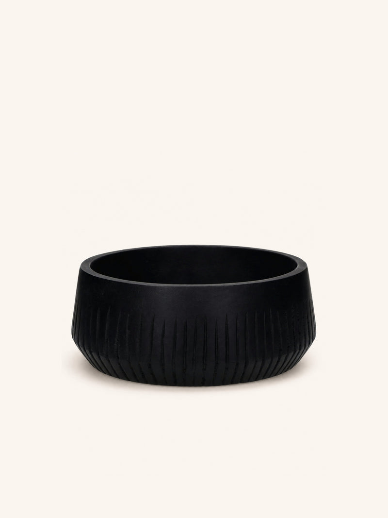 ONYX - bowl - mango wood - DIA 38 x H 13 cm - black
