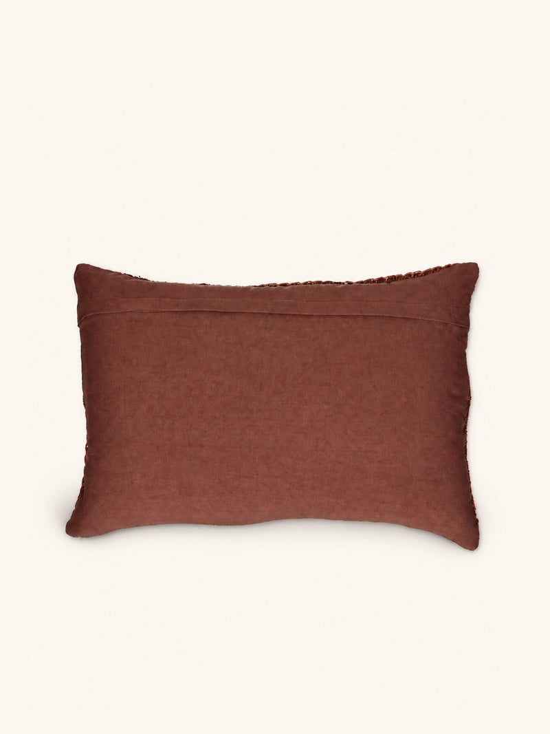 AYALA - kussen - katoen - L 60 x W 40 cm - chocolade