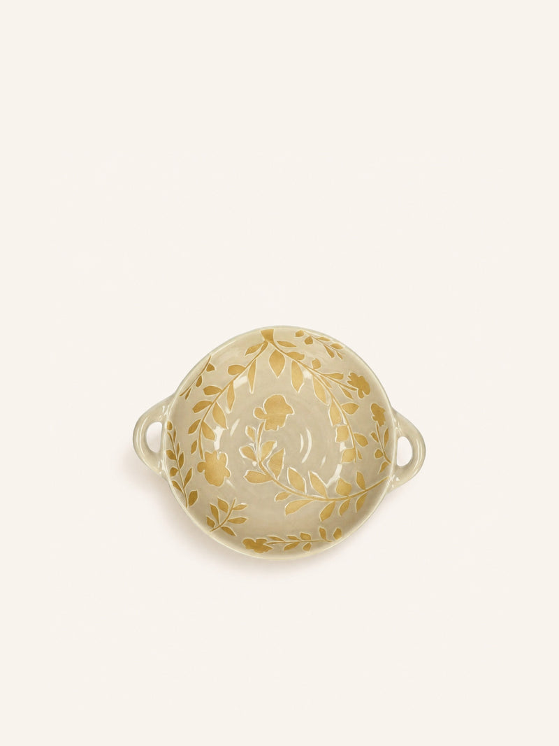 ROMANCE - saladekom - porselein - L 17,5 x W 13,7 x H 5 cm - latte