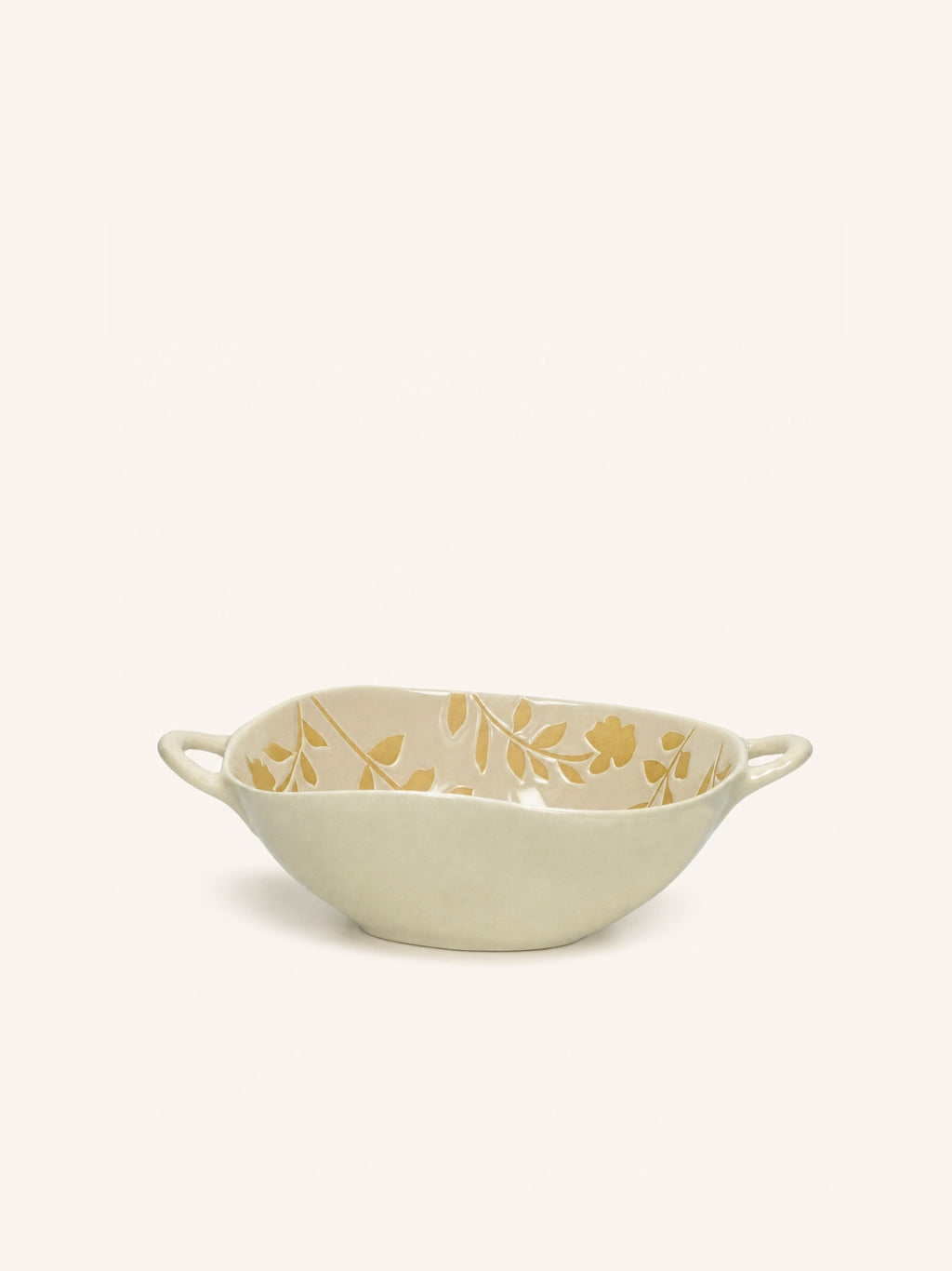 ROMANCE - saladekom - porselein - L 24,5 x W 18,5 x H 6 cm - latte