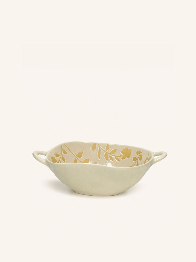 ROMANCE - saladekom - porselein - L 24,5 x W 18,5 x H 6 cm - latte