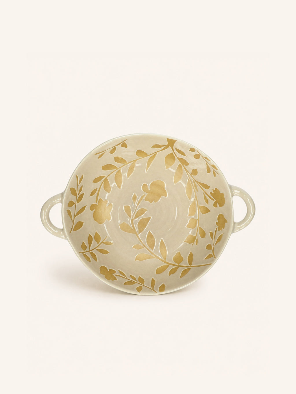 ROMANCE - saladekom - porselein - L 24,5 x W 18,5 x H 6 cm - latte