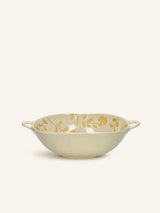 Beige – ROMANCE - cuenco para servir - porcelana - L 31 x W 24,5 x H 7,5 cm - latte