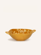 ROMANCE - saladekom - porselein - L 24,5 x W 18,5 x H 6 cm - safraan