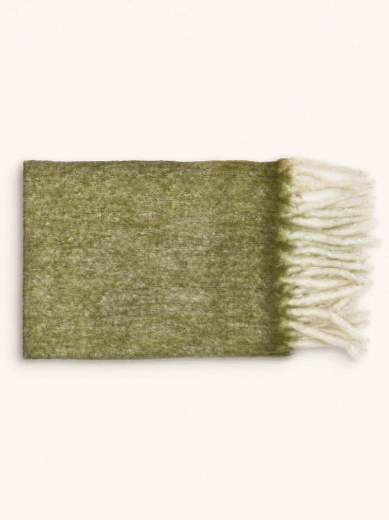 MELANGE - throw - wool - L 170 x W 130 cm - green