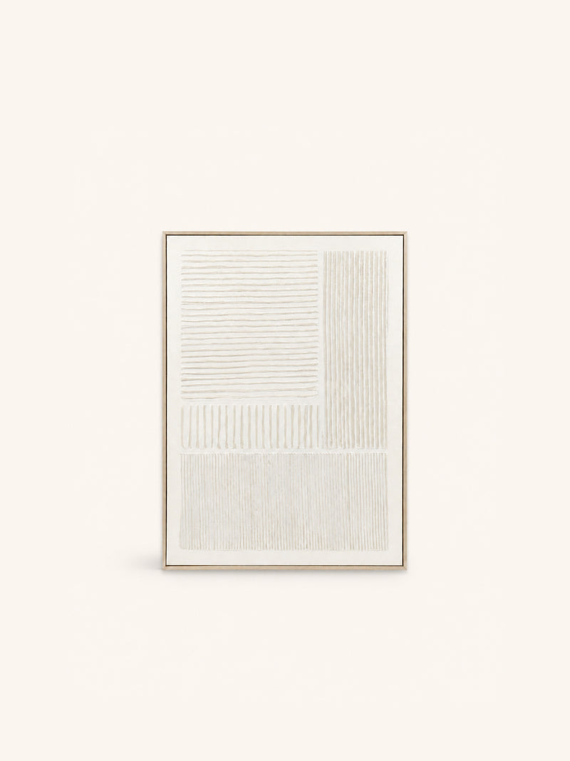 BLANCHE - wall decoration - canvas - L 80 x W 5 x H 100 cm - white