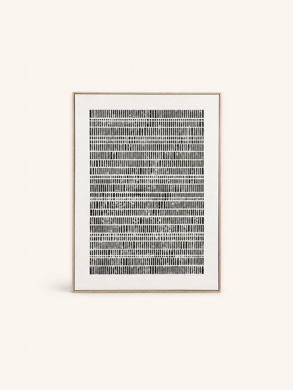BLANCHE - decoración de pared - lienzo - L 90 x W 5 x H 120 cm - negro/blanco