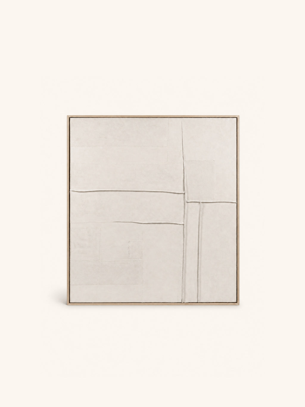BLANCHE - wanddecoratie - canvas - L 100 x W 5 x H 100 cm - wit