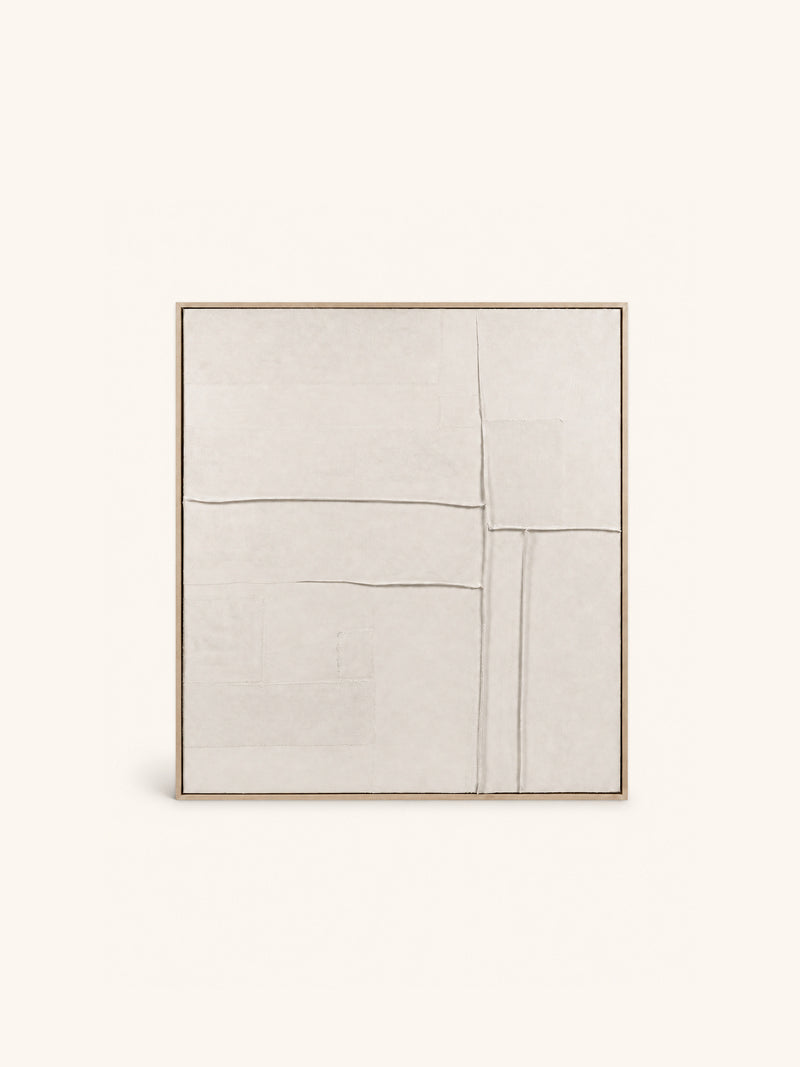BLANCHE - wall decoration - canvas - L 100 x W 5 x H 100 cm - white