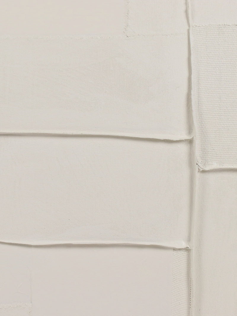 BLANCHE - wall decoration - canvas - L 100 x W 5 x H 100 cm - white