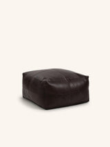 Bruin – RAMBO - pouf - cuir - L 60 x W 60 x H 30 cm - marron