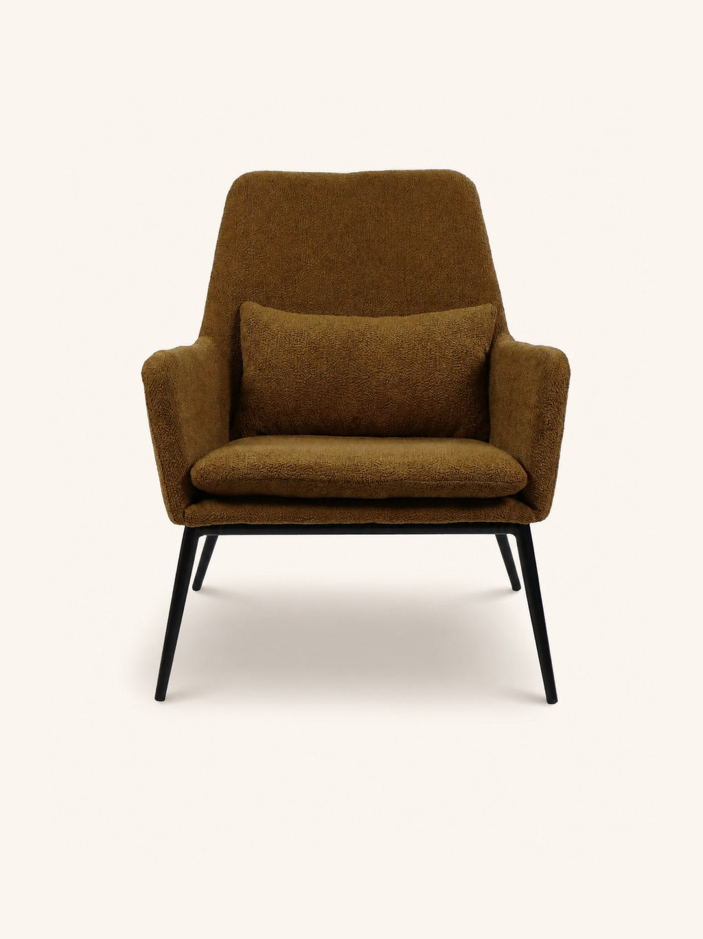 HAILEY - fauteuil lounge - tissu - L 66 x W 75 x H 77 cm - ambre foncé