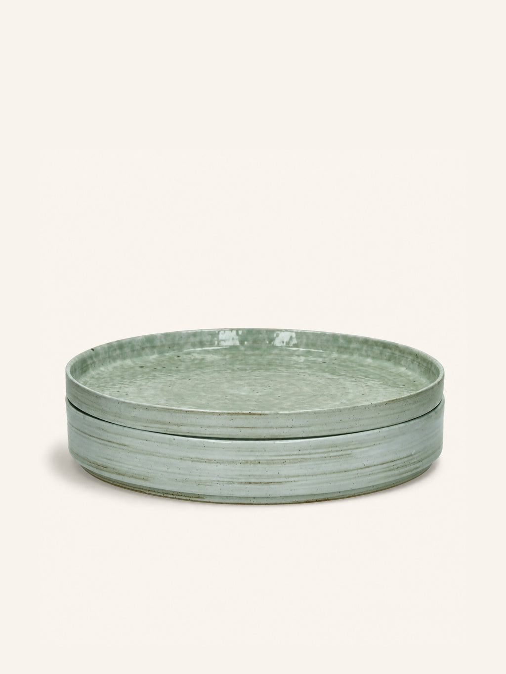 EPICES - deep plate - porcelain - DIA 27 x H 4,3 cm - dark green