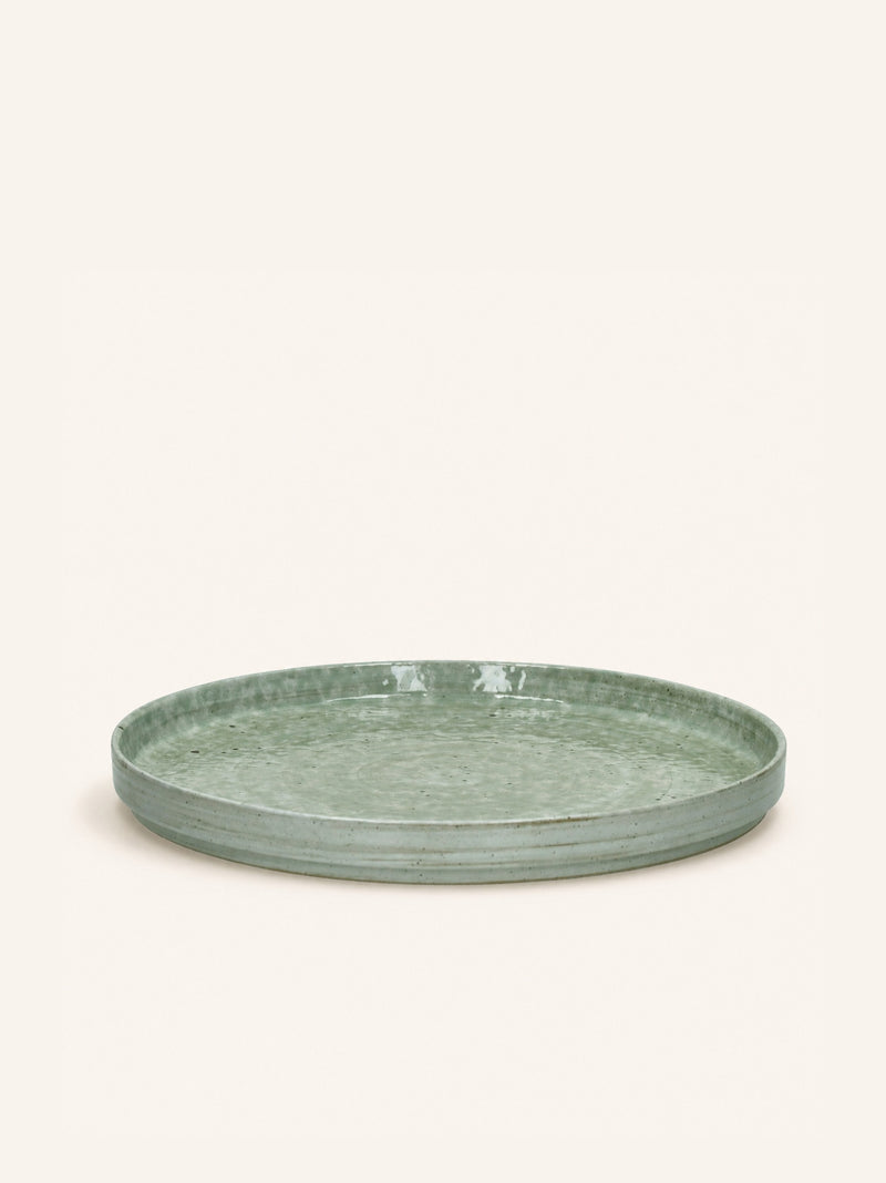 EPICES - dinerbord - porselein - DIA 27 x H 2,6 cm - donkergroen