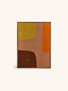 WOOLY - wanddecoratie - mango hout - L 107 x W 76 x H 6,5 cm - mix van kleuren