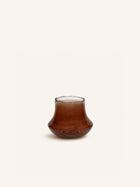 FAMIGLIA - vaas - glas - DIA 15 x H 12 cm - amber