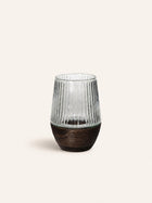 ARBRE - photophore/vase - bois de manguier - DIA 10,2 x H 14 cm - brun foncé