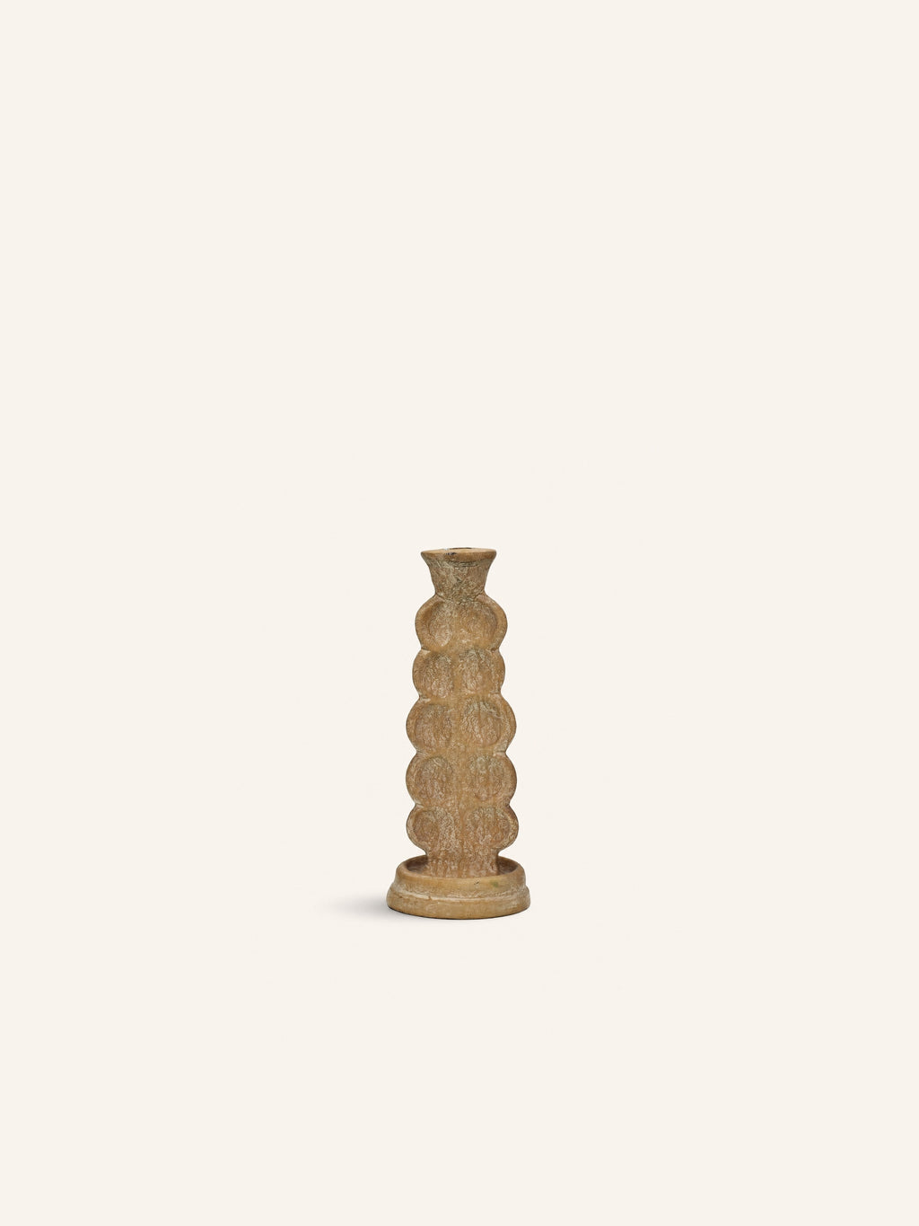 TOTEM - Kerzenhalter - Aluminium - L 10 x W 10 x H 24,5 cm - Latte