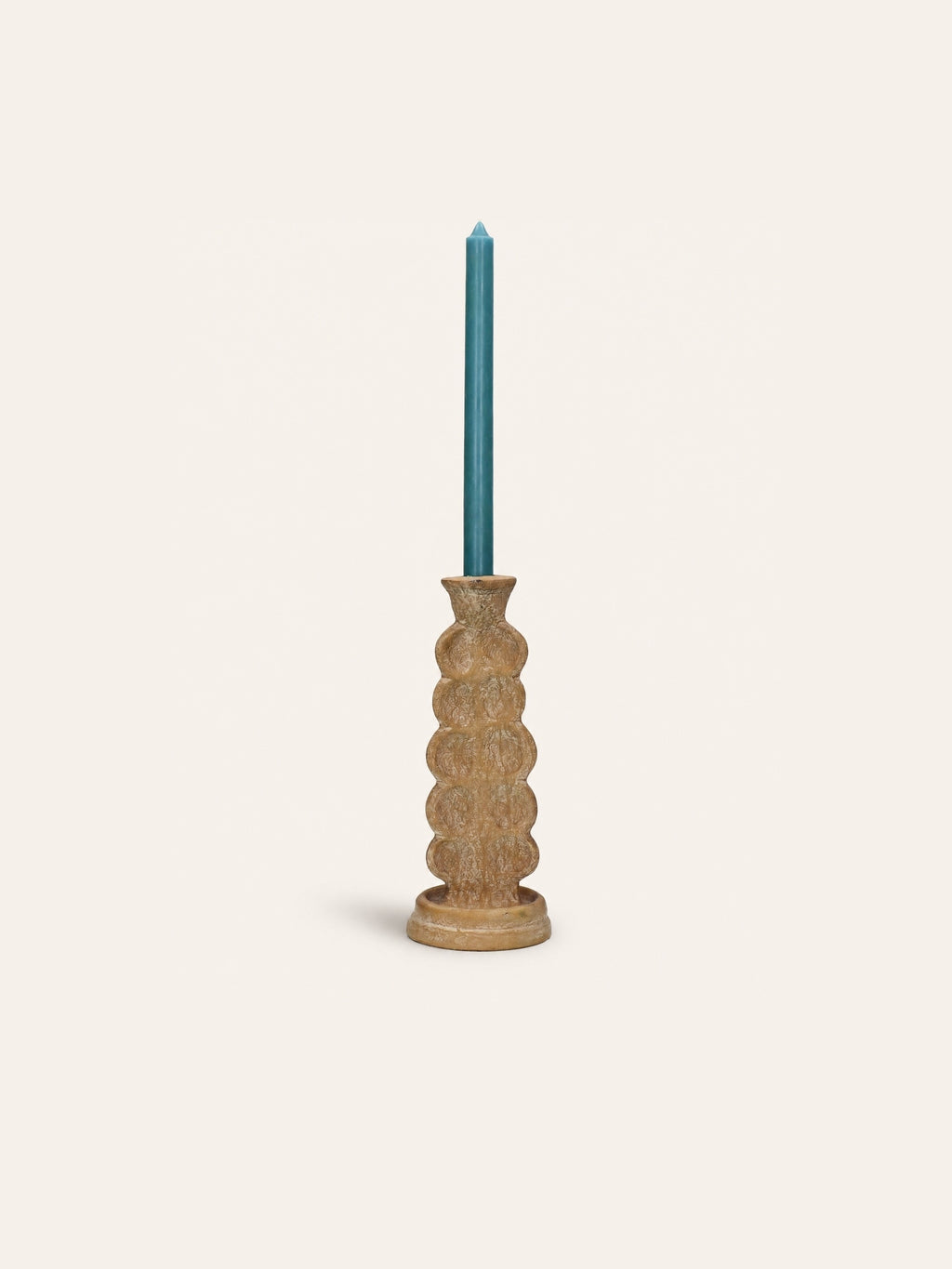 TOTEM - Kerzenhalter - Aluminium - L 10 x W 10 x H 24,5 cm - Latte