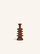 TOTEM - candle holder - aluminum - L 8 x W 7,7 x H 19,3 cm - rust